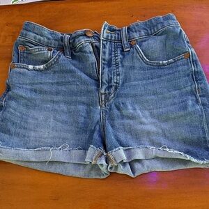 Madewell high rise Blue Women's Rolled-Hem Shorts